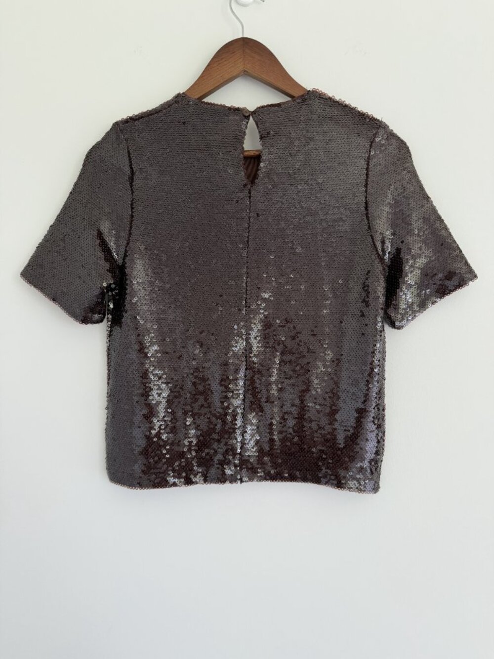 Rachel Zoe Los Angeles New York Brown Sequins Top Size XS NWOT - Picture 7 of 7
